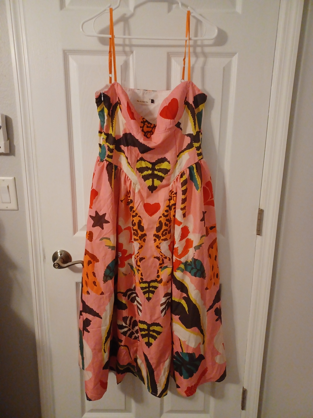 Nice to Meet you dress vibrant multi tropical painting print